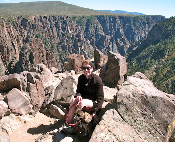 Mayzie happy and out on a hike! Photography courtesy Amber Carlton.