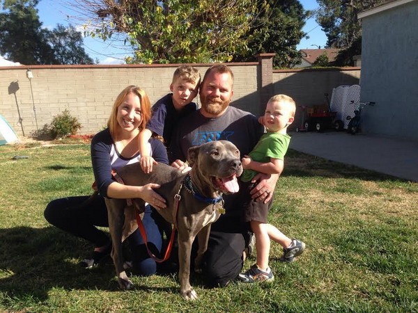 Spirit with his new family. (All photos courtesy Lynda Joyce, Bill Foundation)