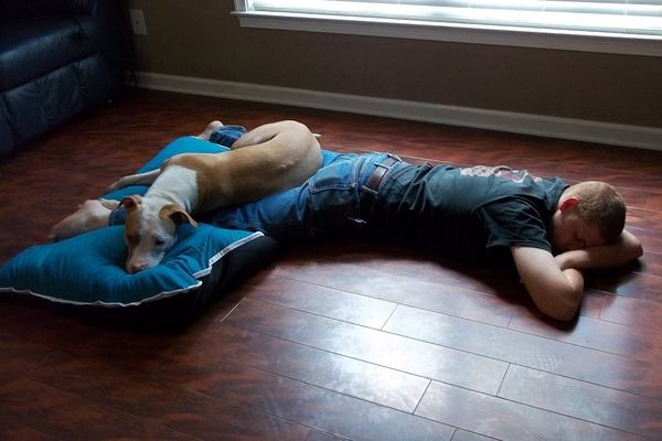 Axle strongly believes in naps. Pictured: Axle, Josh Lodge Photo by Meghan Lodge