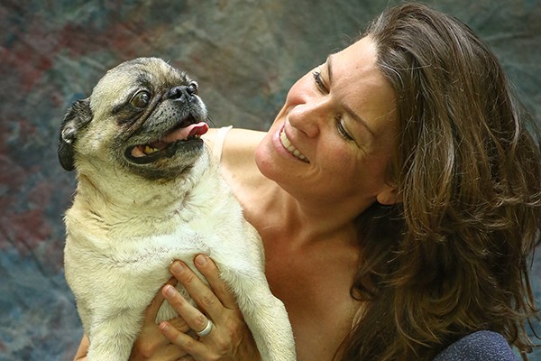 Gizmo and his doting mommy. Even at 11 years he still had the spunk of a naughty puppy! (Photo courtesy Chris Savas)
