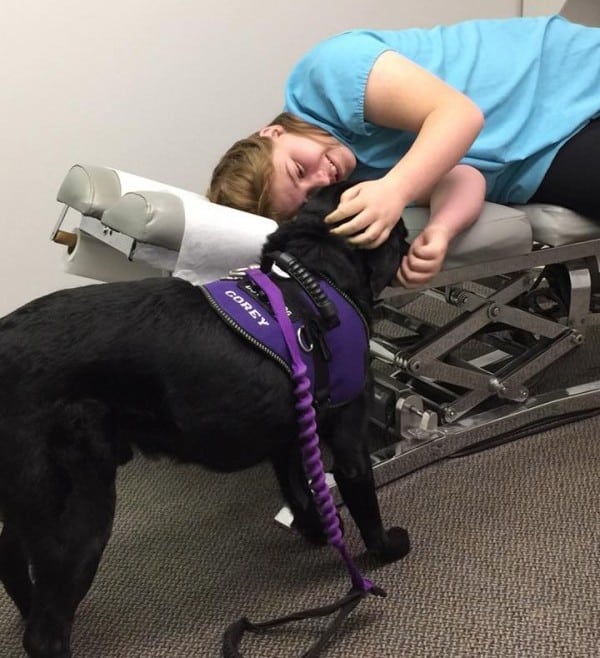 Special dogs bond with special kids. (Photo by Robin Turton Hentz)