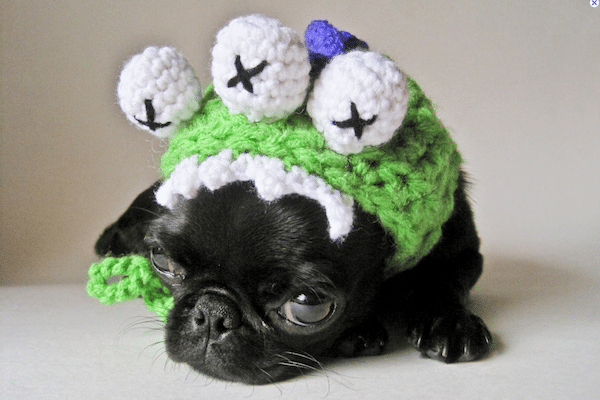 Crocheted monster hat by HandmadeMonster.