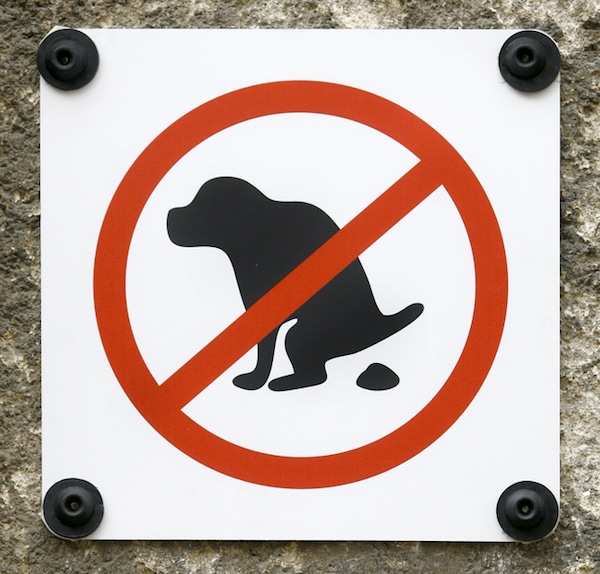 No pooping sign by Shutterstock.