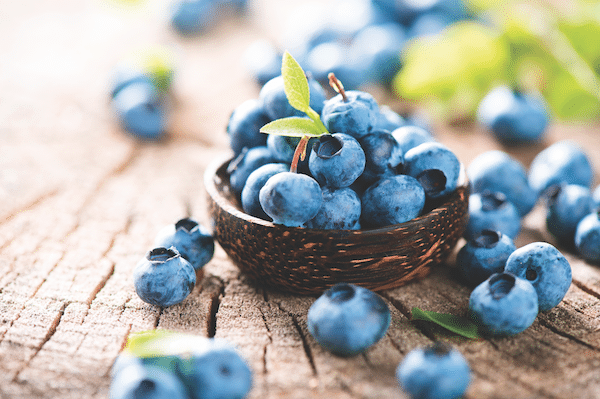 Blueberries. 
