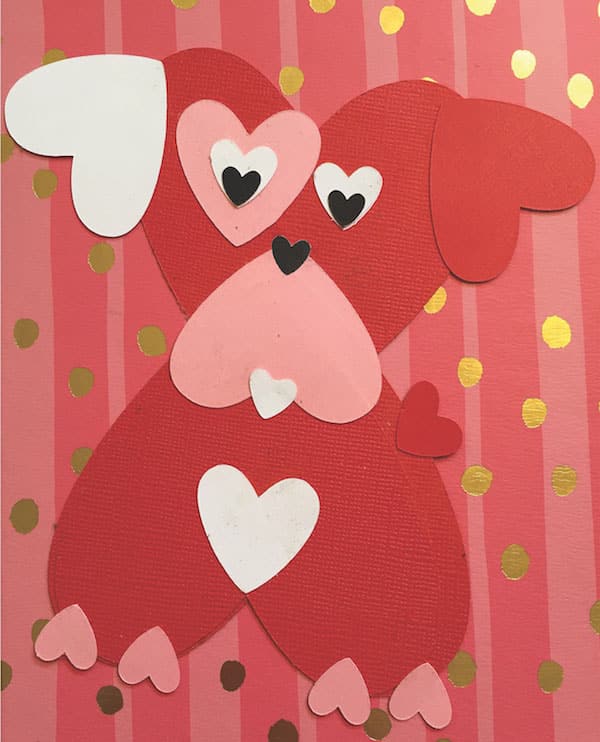 Valentine's Day dog craft by Samantha Meyers.