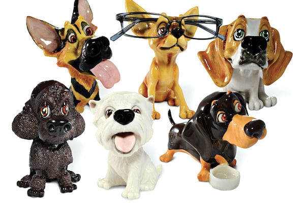 Doggie eyeglass holders by Paws N Claws and Optipet.