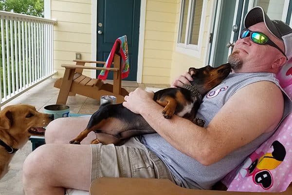 “Michael and his dogs” -Submitted by Facebook user Cora Turner
