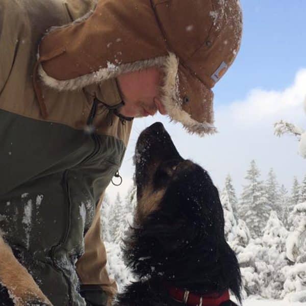 “Jeff and Daisy enjoying the snow last winter.” -Submitted by Facebook user Danielle Bacon
