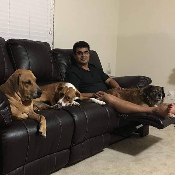 “Debashish Roy Chowdhury. Best dad ever with Casper, Cookie and Lucky” -Submitted by Facebook user Sangeeta Roychowdhury