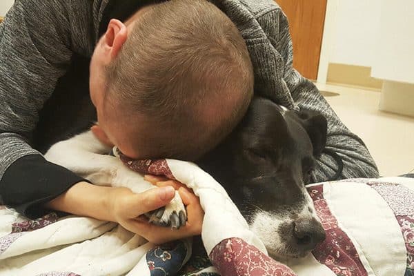 Holding Trucker as he left this life.