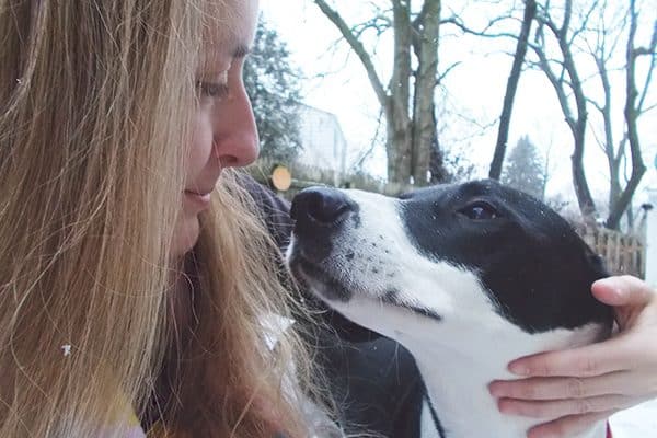 Trucker and me in February 2013. He always looked at me like this. 