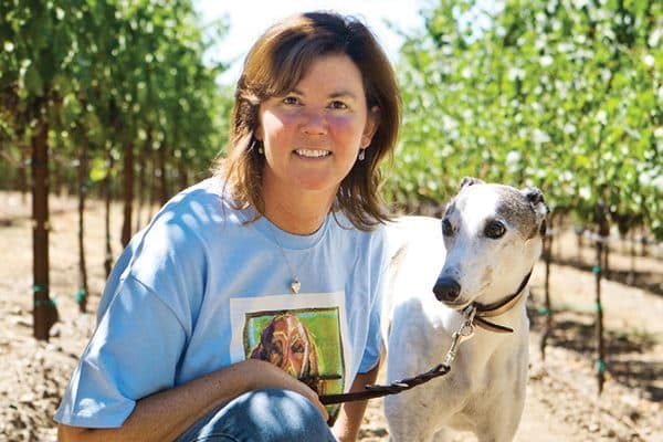 Brenda Lynch and her beloved dog, Patches.