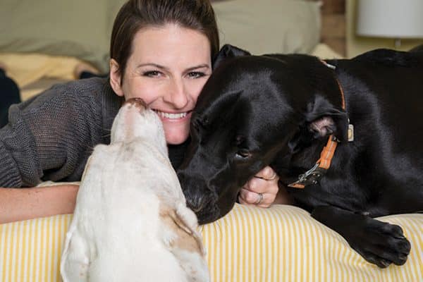 Norah Levine with her pets.