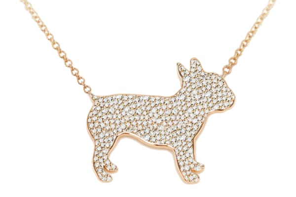 Carrier Cramer k9 silhouette necklaces.
