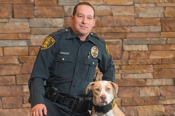 Athena and Officer Jody Bullard, Dallas ISDA3, Dallas, Texas.