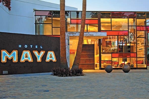 Hotel Maya is minutes from the beach for your dog-friendly wedding. Photography courtesy Hotel Maya. 