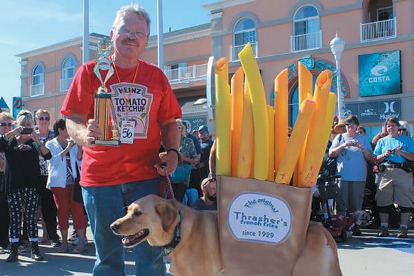 This dog and owner go together like, well, you know. They won the Most Ocean City Spirit award in 2017.