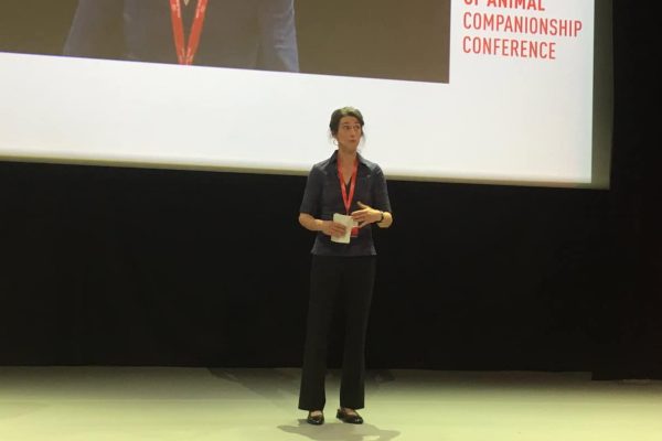 Dr. Alexandra Horowitz tells Dogster why dogs wag more to the left when they see an unknown dog, one of the things she spoke about at Royal Canin's The Future of Animal Companionship Conference.