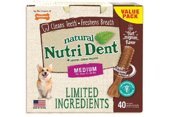 Nylabone Limited-ingredient Dental Chews.