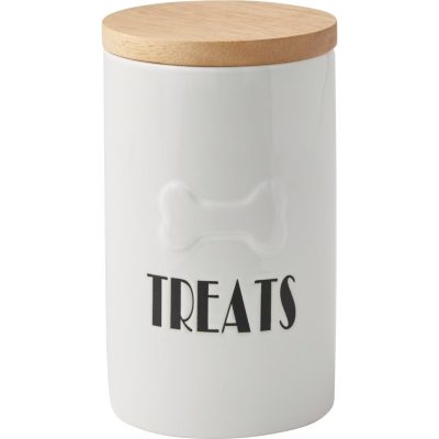 Frisco Ceramic Treat Jar with Wood Lid