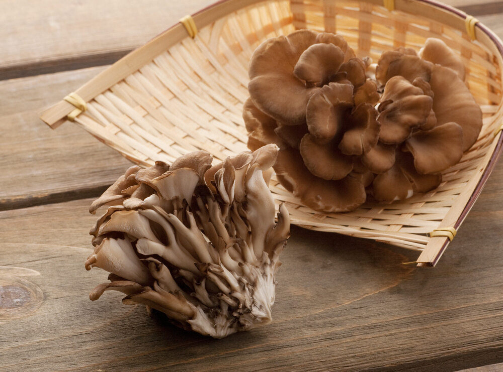 maitake mushrooms on the table