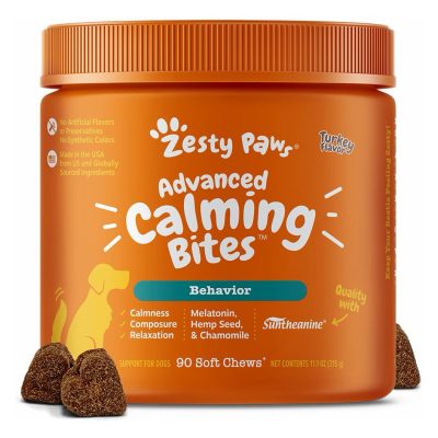 Zesty Paws Advanced Hemp Melatonin Calming Bites