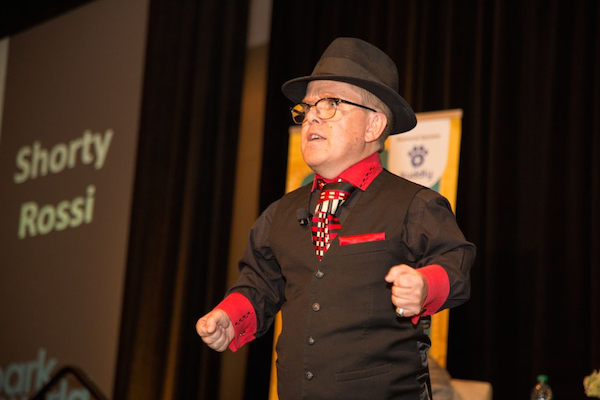 Shorty gave an inspiring speech at BarkWorld Expo. (Photo by Gina Cioli/i-5 Studio)