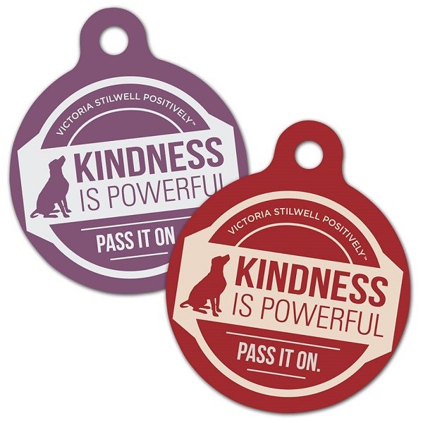 Kindness is Powerful PetHub digital tag. (picture courtesy of Victoria Stilwell's Facebook page.)