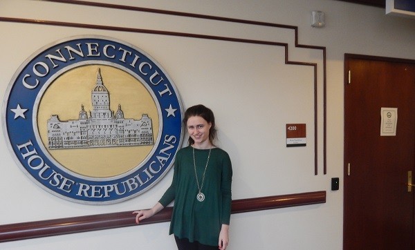Annie's advocacy about heartworm disease led her to give testimony before Connecticut's legislative committee. Photo provided by Anne Blumenfeld