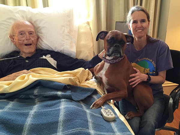 Kayla's Friday is not complete with out visiting Dr. Bedford Davis at Delmar Gardens in Georgia. The retired cardio-thoracic surgeon performed the first open heart surgery in Atlanta. (Photo courtesy of Dianne DaLee)