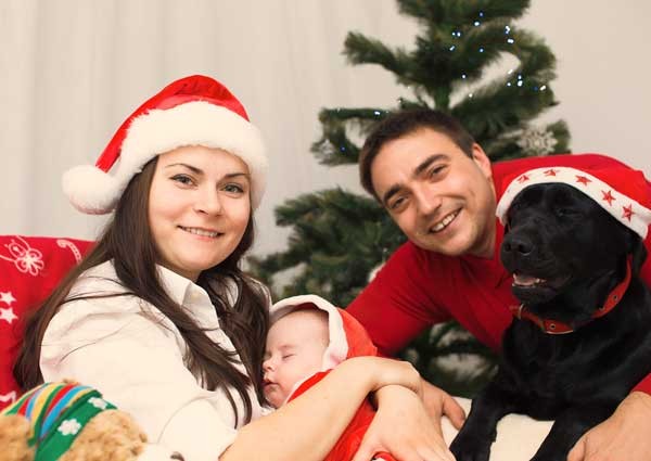 Family photo for Christmas by Shutterstock