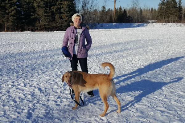 Don't let the open coat fool you -- it's cold up here! (Photo courtesy Heather Marcoux)