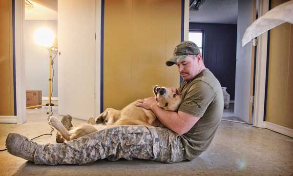 Veteran Brian Anderson and his service dog, Hero. (Photo courtesy Janel Norton)