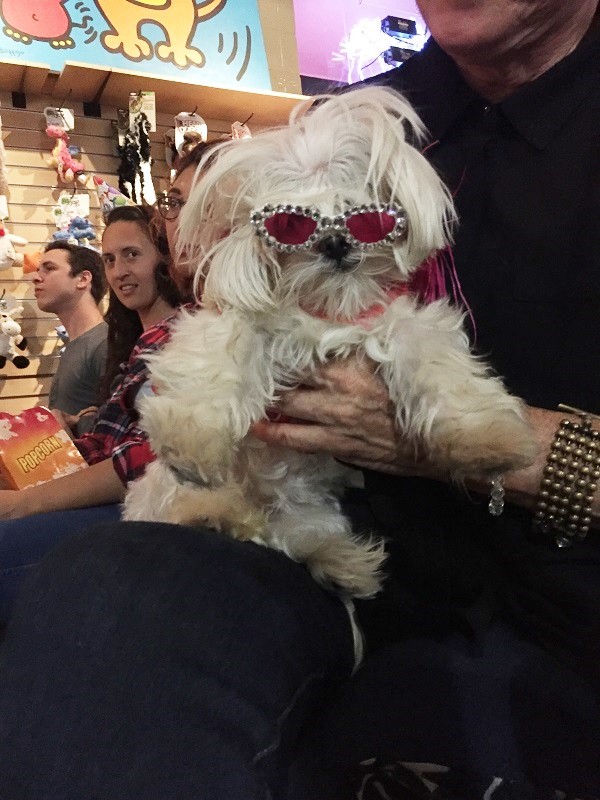 Olivia prefers not to be recognized so has to wear her sunglasses when she watches the show (photo by Wendy Newell)