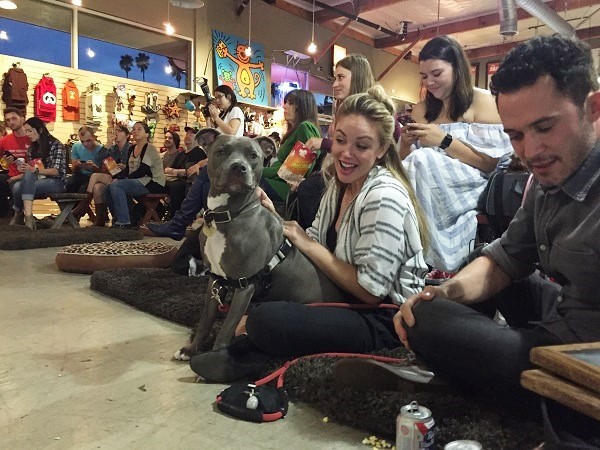 Stella proudly waits for her dad and magician, Justin William's to take the stage.