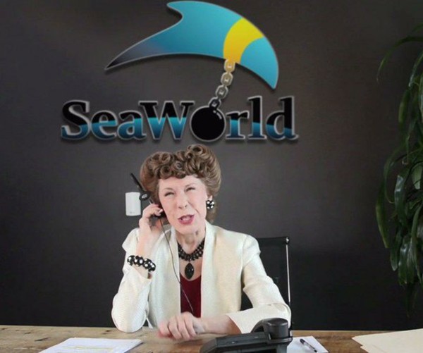 Lily Tomlin in the anti-SeaWorld ad. 