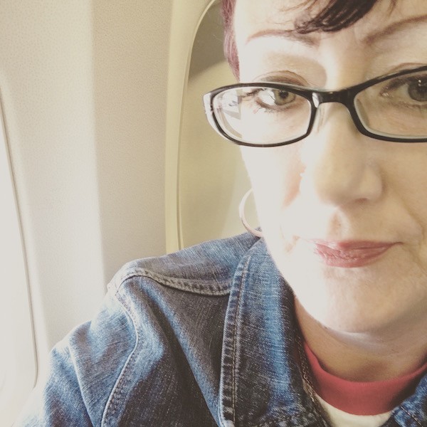 Airplane selfie.