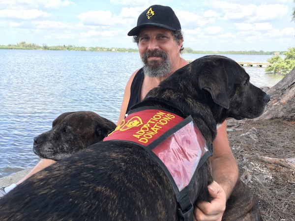Nathan with Tank and Baby who are available for adoption as a bonded pair through Forget Me Not, Inc. of Sarasota, Florida.