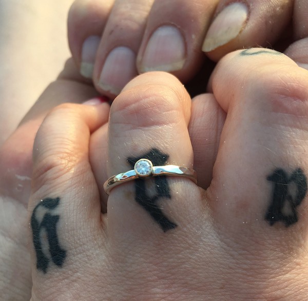 My beautiful engagement ring from Nathan.