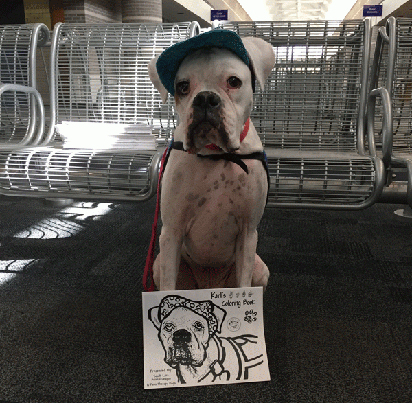 Karl and his coloring book.