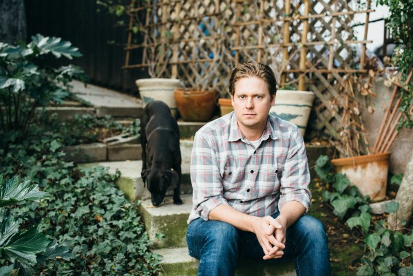Comedian, actor and singer-songwriter Tim Heidecker enjoys time with his dog, Molly. (Cara Robbins photo)