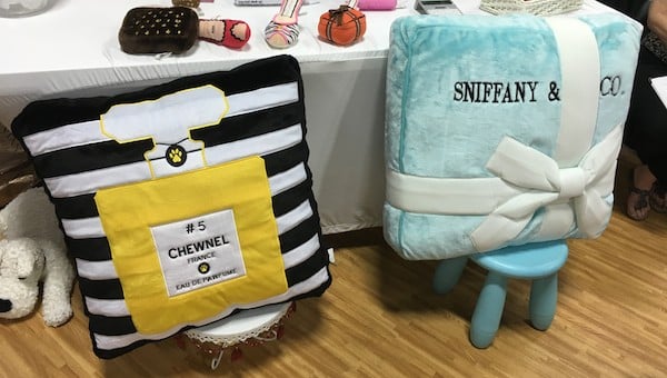 Designer dog beds. (Photo by Melissa L. Kauffman)