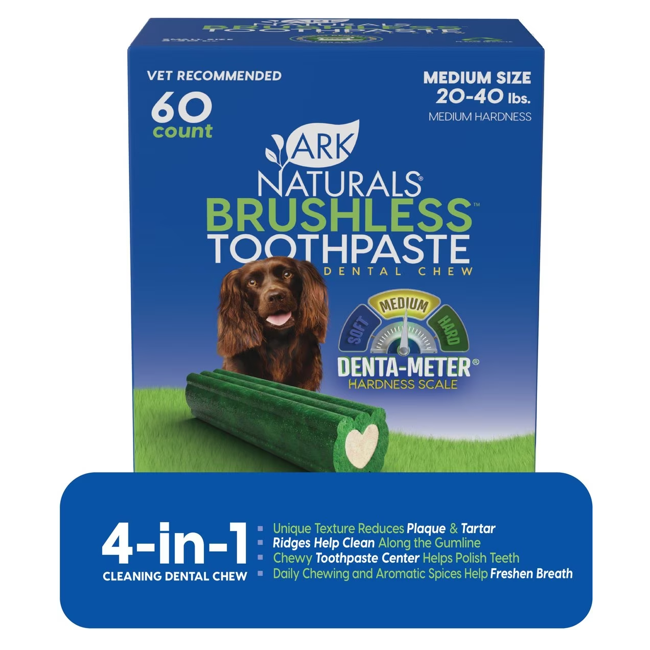 Ark Naturals Brushless Toothpaste Medium Dental Dog Treat