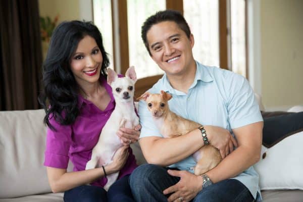 Vu and Tran with Kanga and Roo. (Courtesy Therese Vu, photo by Leesia Teh)