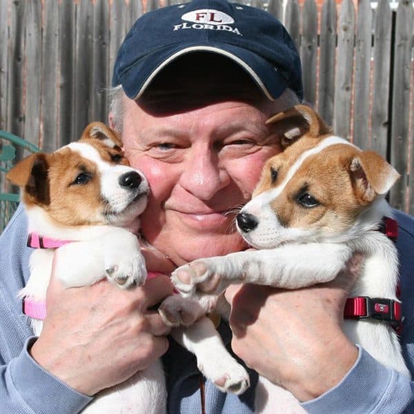 “My Jim with our fur babies Zuzu and Bailey.” -Submitted by Facebook user Janelle Hastings