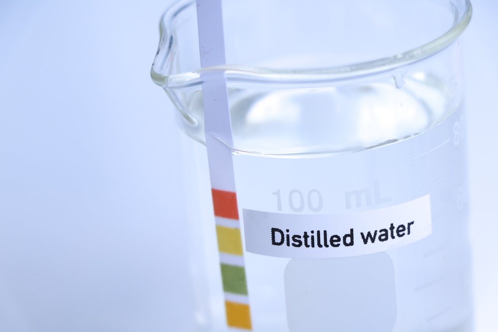 distilled water in laboratory