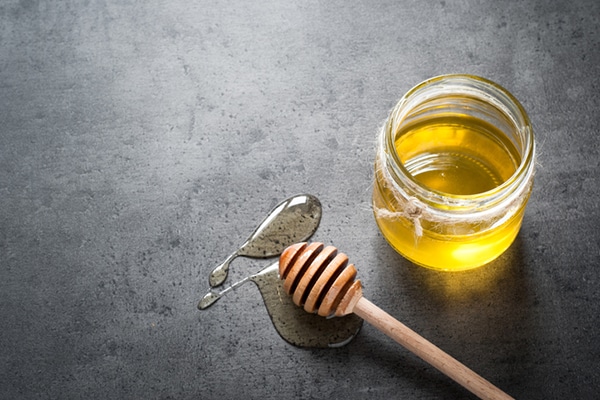 a jar of honey.