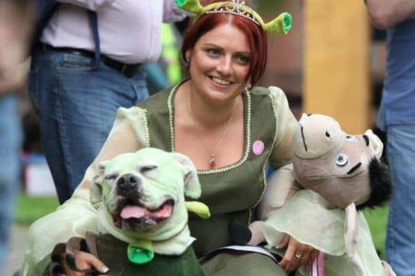 Frankie as Shrek with his human mom as Princess Fiona. Submitted by Facebook user Rachel Heyes. 