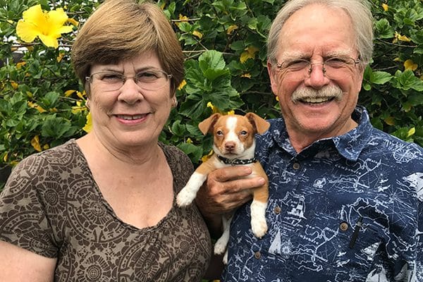 My mom and dad with Junior. 