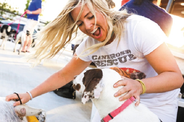 Pups on the Patio events mix pizza, pups & rescues.